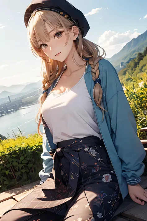 highest quality、High resolution、Detailed Background、(Beautiful face in every detail:1.4)、Anatomically correct、(Detailed facial expressions)、(Detailed eyes:1.2)、Teenage beauty、(Highly detailed face:1.4)、cute hair color、Braided Ponytail、Bobcut、Braided long h...