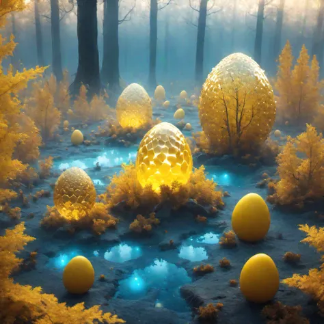 Golden eggs in Magical Autumn Forest10