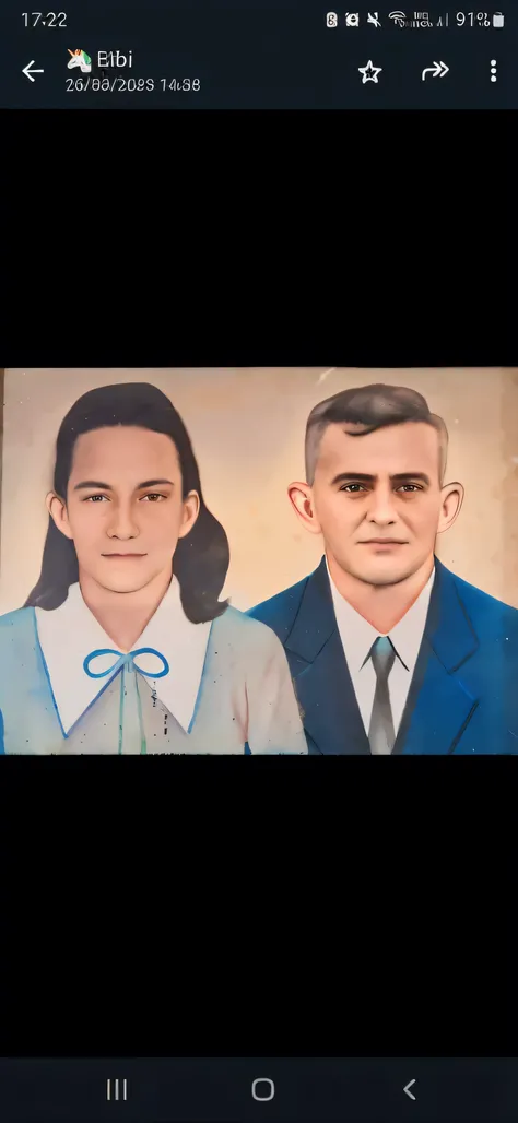 pintura de um casal de pessoas de terno e gravata, retrato de duas pessoas, retrato de casal, uma pintura de duas pessoas, retrato colorido, Mom and Dad, foto colorida antigagraph, ayanamikodon e irakali nadar, retrato, foto colorida antiga, uma foto color...