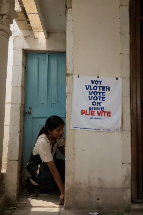 Make image Voter cast their vote  write this line given in below. 

"government of the people, by the people, for the people"
• a. power of government comes from the people
• b. India themselves, acting through their representatives, run the government
⚫ c...