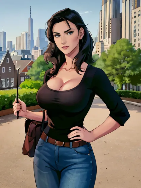 (masterpiece, top quality, best quality, official art, beautiful and aesthetic:1.2), (1girl:1.3), dark brown hair pulled back, elegant updo, extremely detailed, portrait, looking at viewer, facing viewer, solo, (full body:0.6), detailed background, close u...