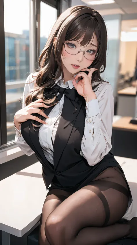 1woman,random office lady fashion,(Thin type),(large breasts),(random sexy pose),(random hairstyle),(Highest image quality,(8K), Ultra-realistic, Best Quality, High quality, High Definition, high quality texture, high detailing, Beautiful detailed, fine de...