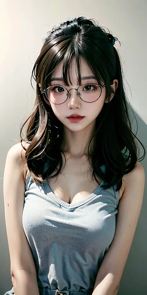 (masterpiece), best quality, perfect face, 1girl, nsfw, twitch streamer, headphone, screen, glasses, draker background