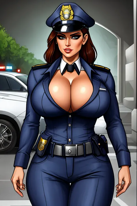 Busty cop