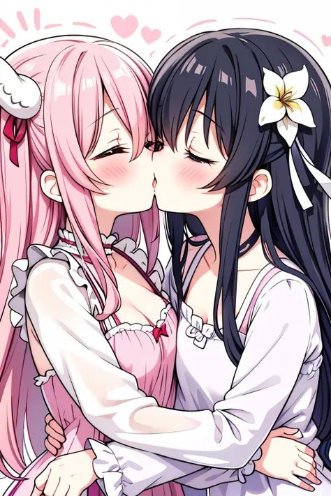 make out、Love love、Lovey-dovey、Two cute girls、Hug Mofumofu、kiss、Close ~ eyes、lily、