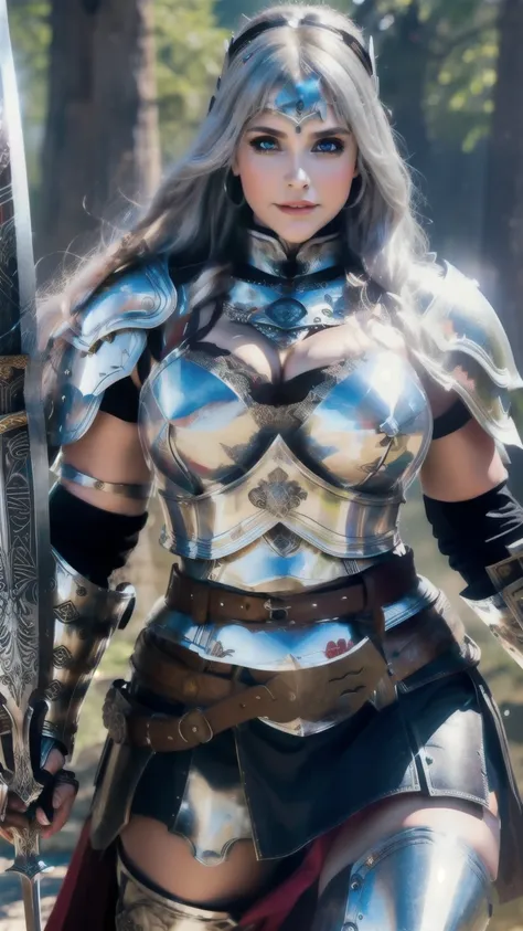 (((medieval image)))、(((Outdoor)))、(((masterpiece))),The best quality at its best,High resolution,8k,(masterpiece:1.2), (highest quality:1.2), Perfect Eyes, Perfect Face, Volumetric lighting, One girl, Mature Female Warrior, Mature Woman, armor, Robe, Shou...