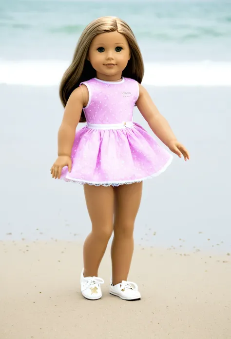 An American Girl Model On The Beach 