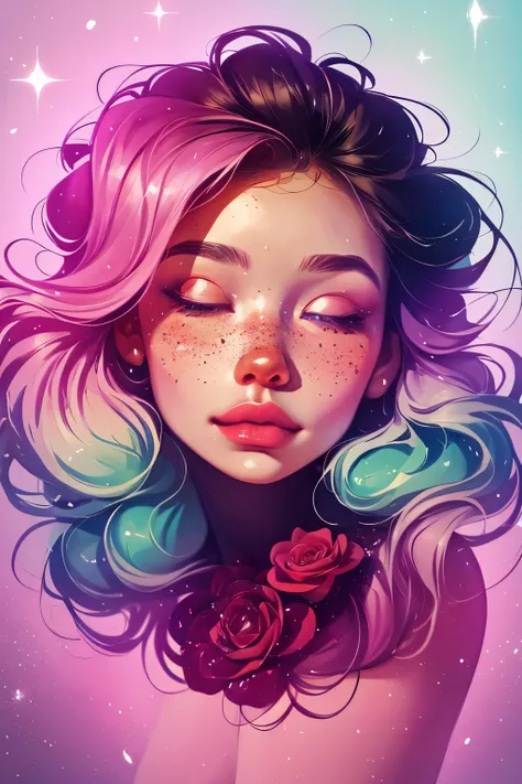 (this is a beautiful rainbow fantasy image that feels interesting and emphasizes glitter and iridescence.) generate a ((blind)) ...