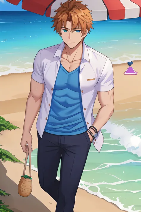 handsome men ,beach ,casual