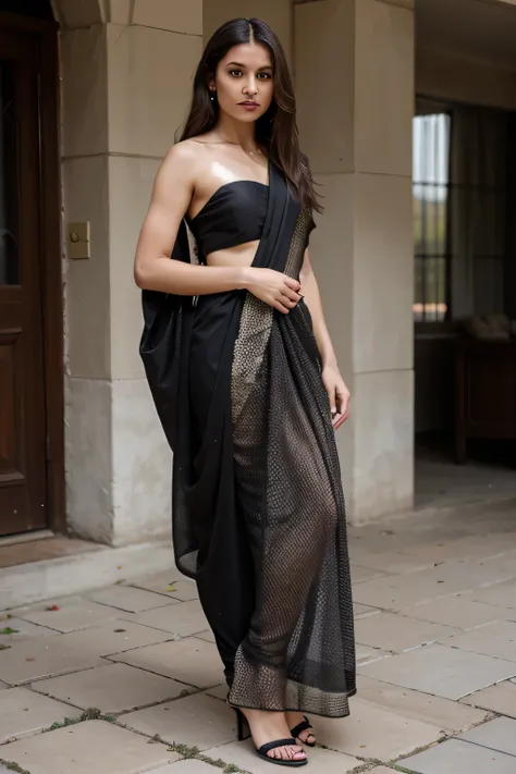 Alaia clothes black sari