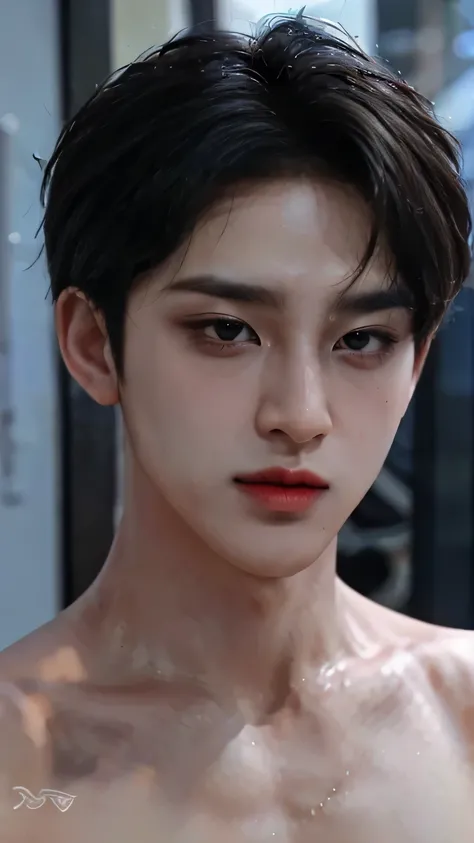 best quality, High quality, High resolution, 4k, Masterpiece, detailed face, South Korea, Handsome young man, naked