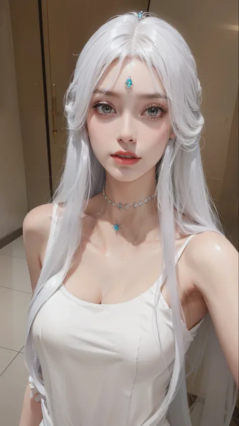 Royal sisters，Exquisite eyes，Frozen queen，Put the crown on your head，Detailed facial expressions body，Tall and big，Glamorous characters，Leg length，4k，HD，Sensual，White translucent lace，白皙The complete picture，Little cherry mouth，Beautiful and lovely，The comp...