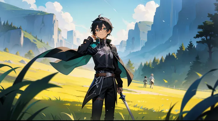 Kirito auf einem Feld