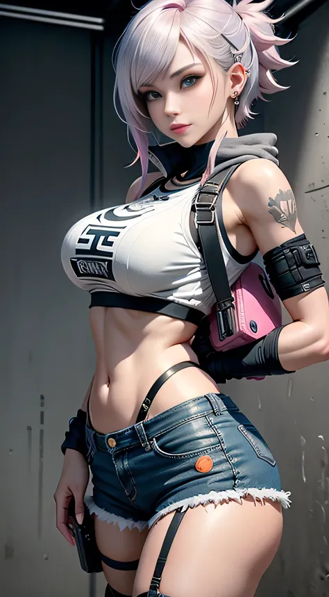 sfw, gwen tennyson,tracer,yorha 2b,y'shtola rhul,overwatch,nier automata,mecha pilot,shopping center,tattoos,orange and pink plu...