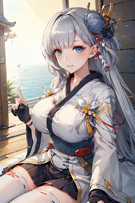 (paysage azur lane), (detailed eyes and face:1.3), (very elegant and beautiful:1.1), (perfect detail:1.1), (from the knee up、lar...