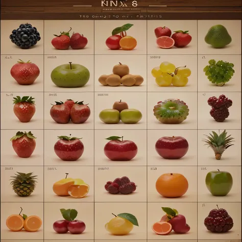 a close up of a poster of different types of fruits, professional fruit photography, fruits, Maxim Sukarev, fruit celebrity, fruit, Found it, sentient fruit, author：Hiromitsu Takahashi, author：Kinichiro Ishikawa, Hiroshi Honda, author：Brian Alfred, author：...