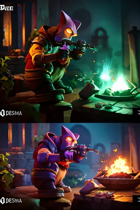 Alchemist Dota 2 in pixar style