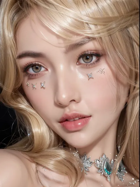 Royal sisters，Exquisite eyes，Frozen queen，Put the crown on your head，Detailed facial expressions body，Tall and big，Glamorous characters，Leg length，4k，HD，Sensual，White translucent lace，白皙The complete picture，Little cherry mouth，Beautiful and lovely，The comp...