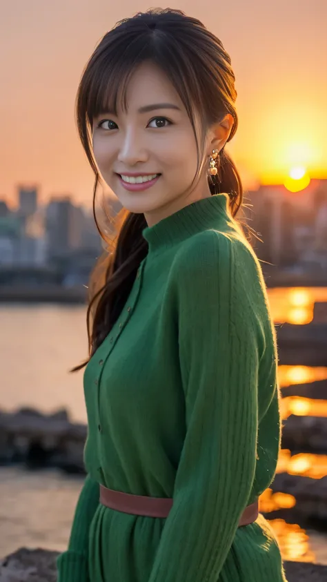 1 girl, (Green spring outfit:1.2), Very beautiful Japanese actress,
(RAW Photos, highest quality), (Realistic, Photorealistic:1.4), Tabletop, 
Very delicate and beautiful, Very detailed, 2k wallpaper, wonderful, 
finely, Very detailed CG Unity 8K wallpaper...