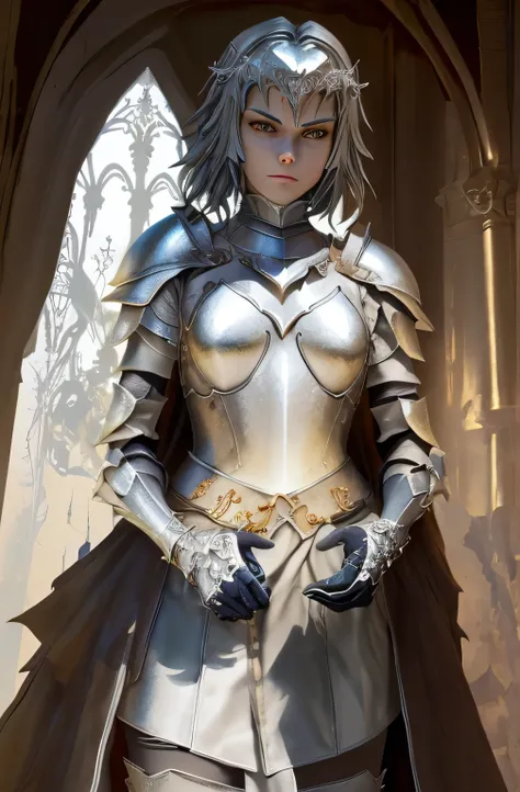 Change the color of the glove to the same silver color as the armor