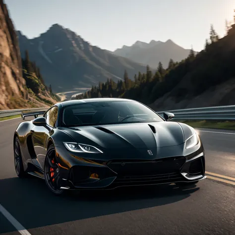 Raw and insanely detailed photograph of a captivating moment, an award-winning piece of art. The subject is a sleek luxury car, moving seamlessly in a side view, creating a blur of motion in the background. The image, shot in 8k, showcases the cars elegant...