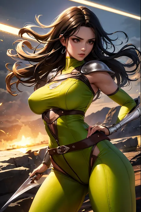 8K,A dark-haired Jamaican female demon slayer,Super Beauty(Like the real thing),Sexy Jamaican Demon Slayer,Toned, muscular body,carry a long and large sword,Perfect Anatomy,charm,Volume measurement,Body balance,Digital single-lens reflex camera, Soft light...