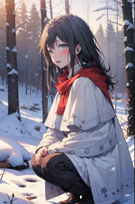 yukinoyukinoshita, yukino yukinoshita, Black Hair, blue eyes, Long Hair, Ahoge,smile,blush,White Breath,
Open your mouth,snow,Ground bonfire, Outdoor, boots, snowing, From the side, wood, suitcase, Cape, Blurred, Increase your meals, forest, White handbag,...