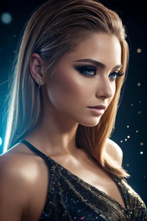 Makeup artists do makeup for celebritieasterpiece:1.2), Best Quality, Masterpiece, hight resolution, Original, extremely detailed wallpaper, perfect  lighting,(extremely detailed CGI:1.2), Geourgeous woman, Splashart, League of Legends SplashArt, Art, Brus...