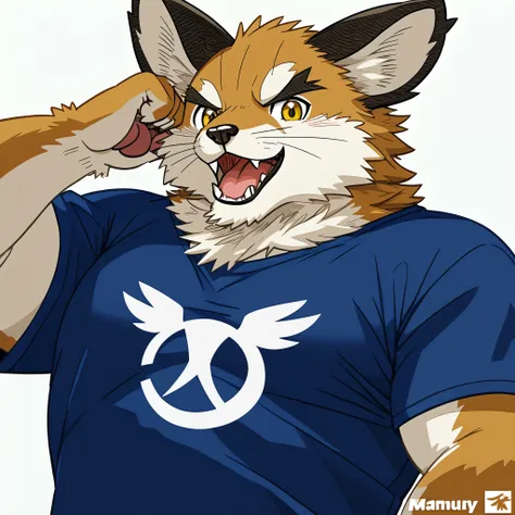 top quality, best quality, rzminjourney, vector-art, High-quality illustrations, masterpiece)(kemono, furry anthro)logo mark, round, T-shirt design,