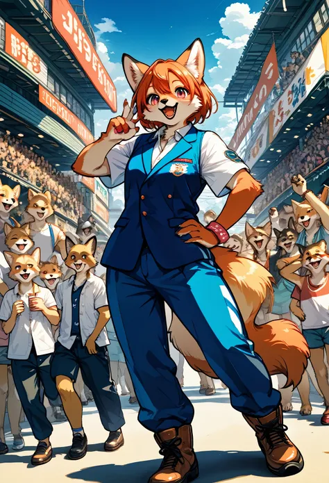 cover_page, super high resolution, detailed background, World Heritage Site, 6+boys, 6+girls, Happy, joyful, absurdres(Photos of solo travelers)(kemono, furry anthro),