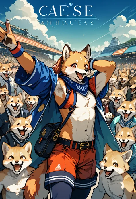 cover_page, super high resolution, detailed background, World Heritage Site, 6+boys, 6+girls, Happy, joyful, absurdres(Photos of solo travelers)(kemono, furry anthro),