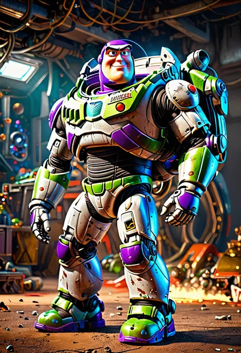 musculoso,a buzz lightyear character, hyper-detailed, 3d render, highly realistic, photorealistic, studio lighting, sharp focus,...