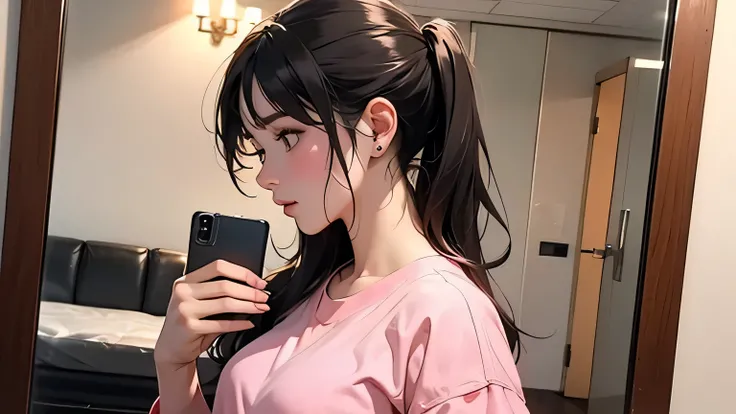 8k, highest quality, super high resolution, 1 female, 1980s pop culture anime style, 21 years old, (masterpiece, high resolution, detailed), Japanese shortcut,, B cup (photorealistic): 1.4), ( famous Japanese actress: 1.2), very beautiful, cute, profession...