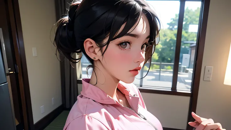 8k, highest quality, super high resolution, 1 female, 1980s pop culture anime style, 21 years old, (masterpiece, high resolution, detailed), Japanese shortcut,, B cup (photorealistic): 1.4), ( famous Japanese actress: 1.2), very beautiful, cute, profession...