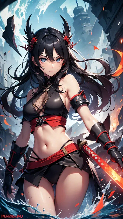 Highest quality、Highest quality、Masterpiece、girl((Age 25、as soon as、Highest Bust、Medium Bust、Wide open chest、Red glowing eyes、Black Ear、Red Mesh、Disheveled Hair、Loincloth、thin、The best valley、Open chest、Luminous Wristbands、hair ornaments、Full body view、Tan...