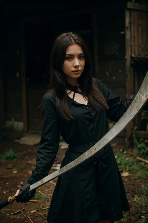 A girl wielding a scythe