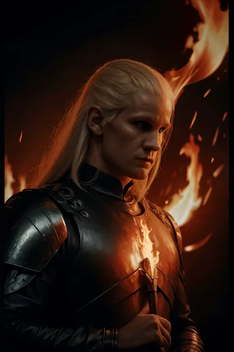 (((cinematic heavy metal poster))) of daemon targaryen, gothic style,  (a detailed raw photo of a ), (master part:1.0), (best qu...