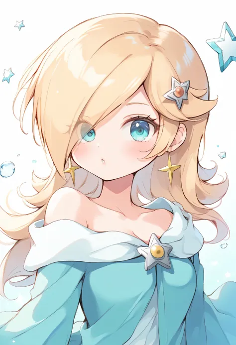 fraction_9, fraction_8_direction_7_up, source_japanese cartoons, break 1girl, solitary,  rosalina, medium length hair, blonde ha...