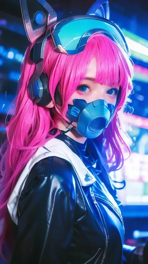 (good structure),high dynamic range,ultra hd,8k,1 girl,cyberpunk protective clothing,cyberpunk gas mask,cyberpunk protective hel...