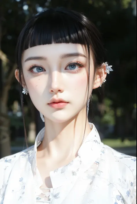 Game Art，Best image quality，Maximum resolution，8k，(A half-length photo)，(portrait)，(Head close-up)，(Rule of Thirds)，Unreal Engine 5 rendering works，20 year old girl，((Queen))，The eyes are very detailed，(Large Breasts)，Elegant and noble，Light，Light线追踪，Game ...