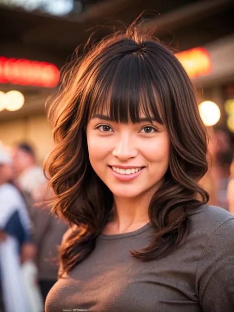 ((highest quality)), ((8k)), ((masterpiece: 1.3)), (Perfect appearance), (Photorealism: 1.6), (歩くwoman), (Crowded festival venue), Japanese, woman, 36 years old, ((Realistic skin texture)), (Fine lines all over the skin: 1.3), (Dull skin: 1.1), (Moisturize...