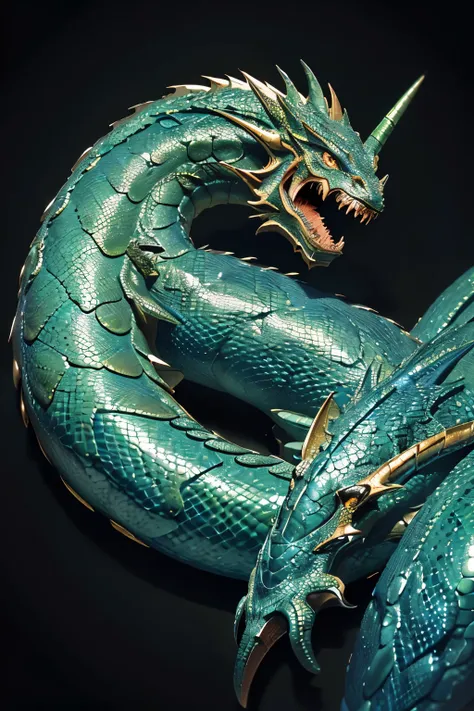 Hyper-realistic Illustration: A 32K, Extremely Highly Detailed, Dragon Masterpiece

Mythical Beast: A Magnificent Dragon Serpent
(Hyper-realistic Details: 1.4)
(8K, High Resolution, Best Quality: 1.4)
(Dragon Anatomy: 1.3)
Scales Shimmering with a Rainbow ...