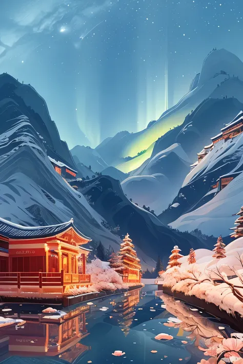 night scene、night、Looking up、mountainilky way、Aurora