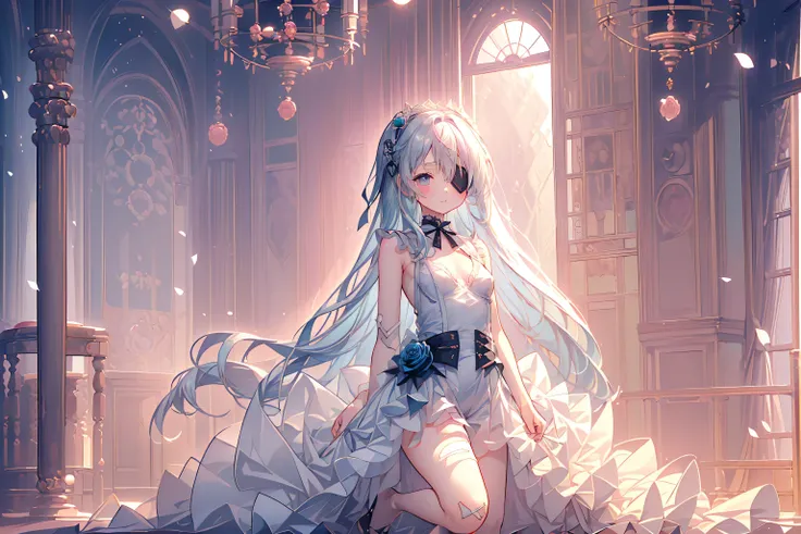 masterpiece, best quality, extremely detailed, (illustration, official art:1.1), 1 girl ,(((( light blue long hair)))), ,(((( light blue long hair)))),light blue hair, ,10 years old, long hair ((blush)) , cute face, big eyes, masterpiece, best quality,((((...