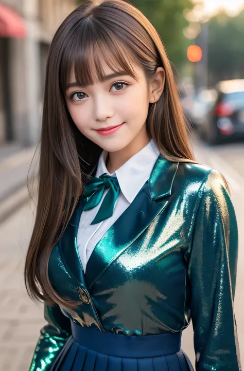 Angelic Very pretty cute young girl,
very beautiful girl,
(V-line jaw),
Beautiful detailed brown eyes, (clear-eyed),
small straight nose,small mouth,
Detailed double eyelids,
(Large eyes:1.3),
Long straight brown hair,
see-through bangs,
beautiful det...