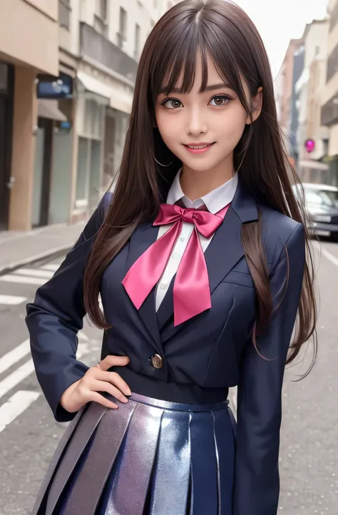 Angelic Very pretty cute young girl,
very beautiful girl,
(V-line jaw),
Beautiful detailed brown eyes, (clear-eyed:1.3),
small straight nose,small mouth,
Detailed double eyelids,
(Large eyes:1.3),
Long straight brown hair,
see-through bangs,
beautiful...