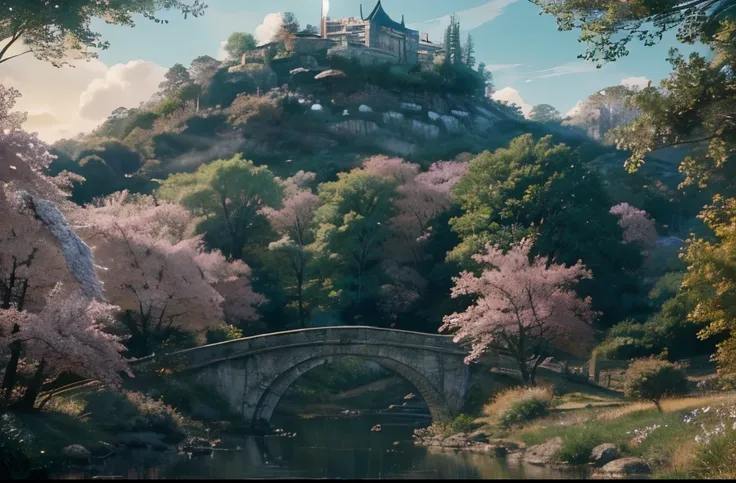 An exquisitely detailed anime illustration by Quentin de Warren, this vintage masterpiece showcases a dreamy landscape with luminous atmosphere. The UHD artwork portrays a trending scene on ArtStation, radiating an ethereal quality with a touch of nostalgi...