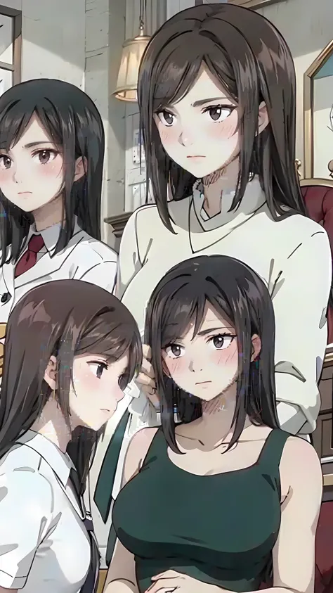 Beautiful mommy with 4 daughters