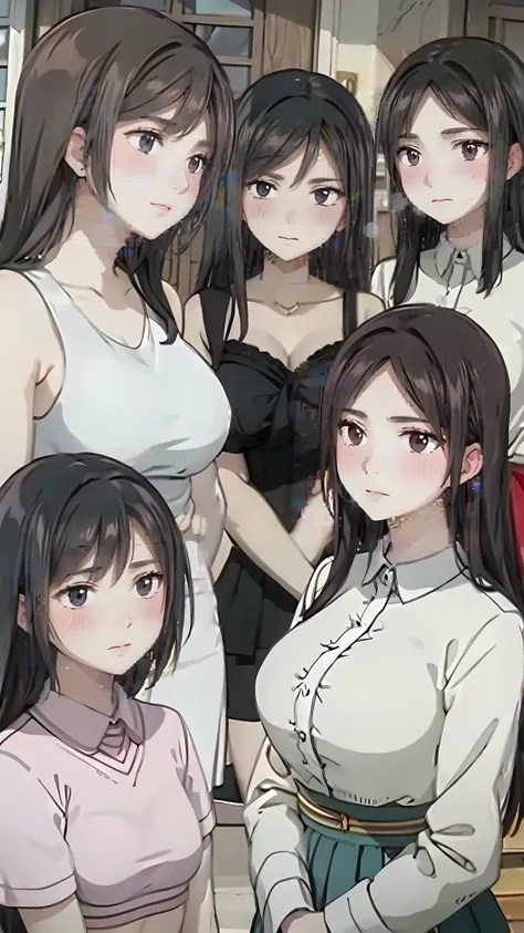 Beautiful mommy with 4 daughters