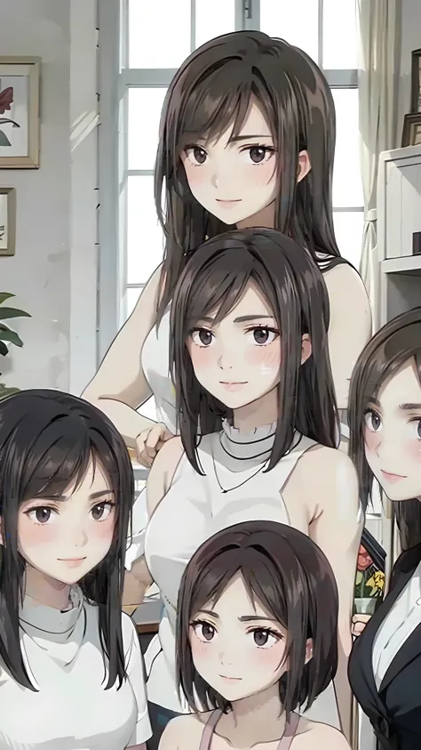 Beautiful mommy with 4 daughters